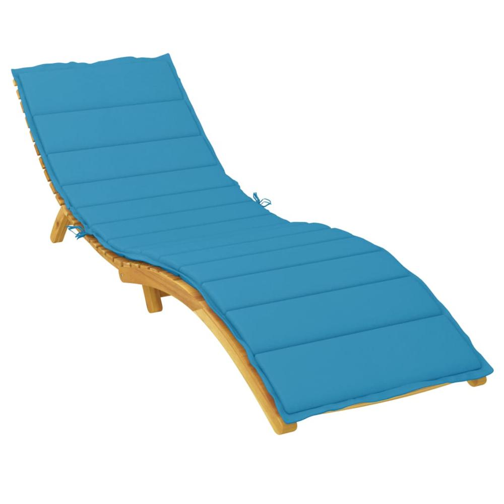 Sun Lounger Cushion Blue 78.7"x23.6"x1.2" Oxford Fabric. Picture 2