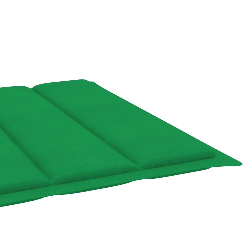 vidaXL Sun Lounger Cushion Green 78.7"x23.6"x1.2" Fabric. Picture 5