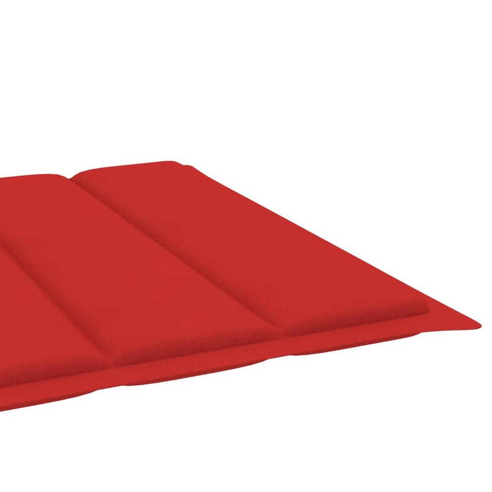 vidaXL Sun Lounger Cushion Red 78.7"x23.6"x1.2" Fabric. Picture 5