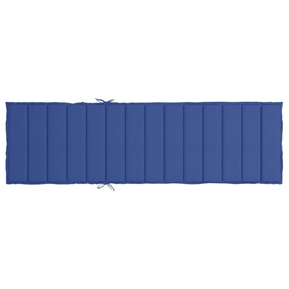 Sun Lounger Cushion Royal Blue 78.7"x23.6"x1.2" Oxford Fabric. Picture 4