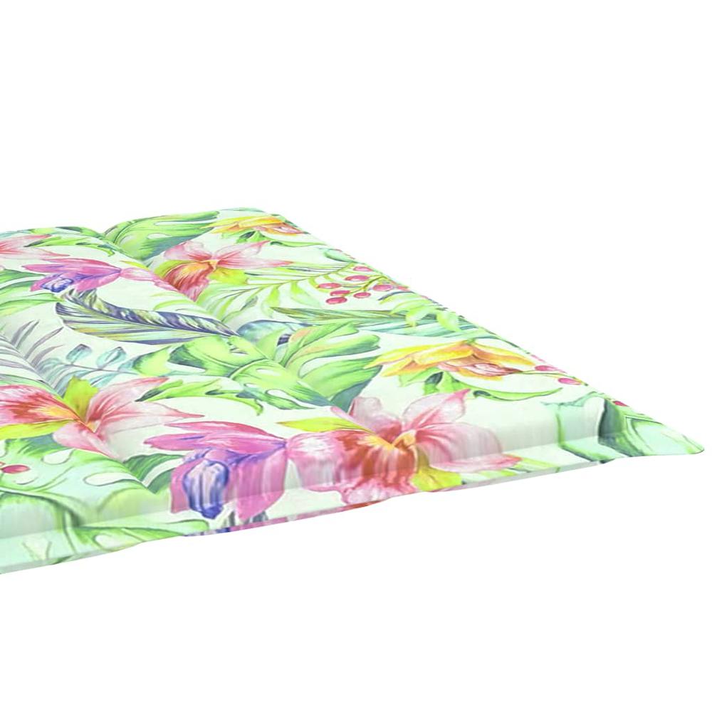 Sun Lounger Cushion Leaf Pattern 78.7"x23.6"x1.2" Oxford Fabric. Picture 4