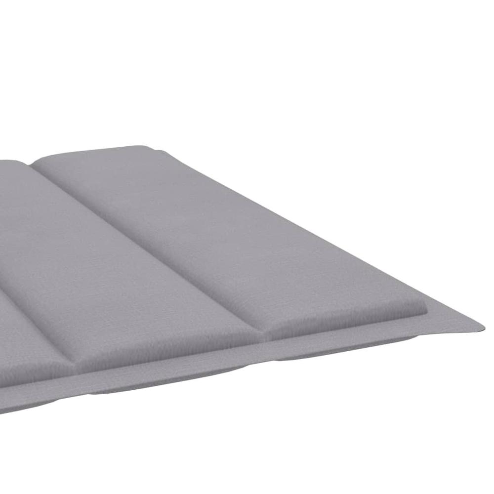 vidaXL Sun Lounger Cushion Gray 78.7"x27.6"x1.2" Fabric. Picture 5