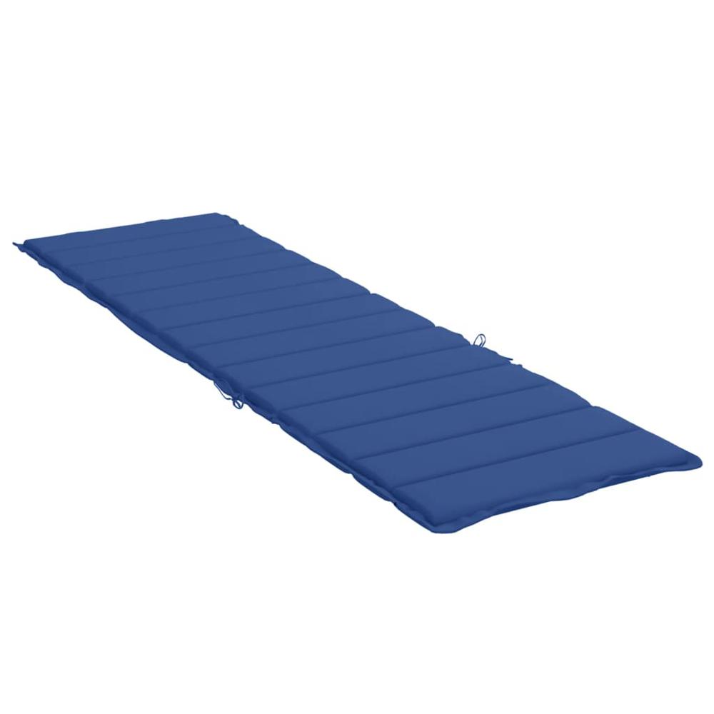 Sun Lounger Cushion Royal Blue 78.7"x27.6"x1.2" Fabric. Picture 3