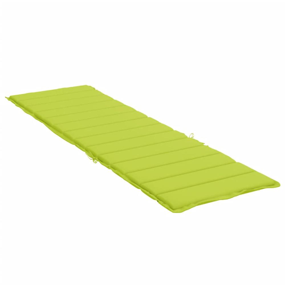 Sun Lounger Cushion Bright Green 78.7"x27.6"x1.2" Fabric. Picture 3