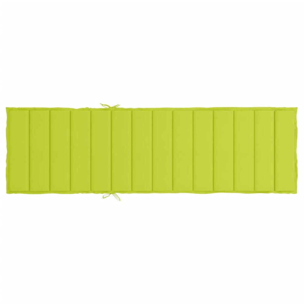 Sun Lounger Cushion Bright Green 78.7"x27.6"x1.2" Fabric. Picture 4