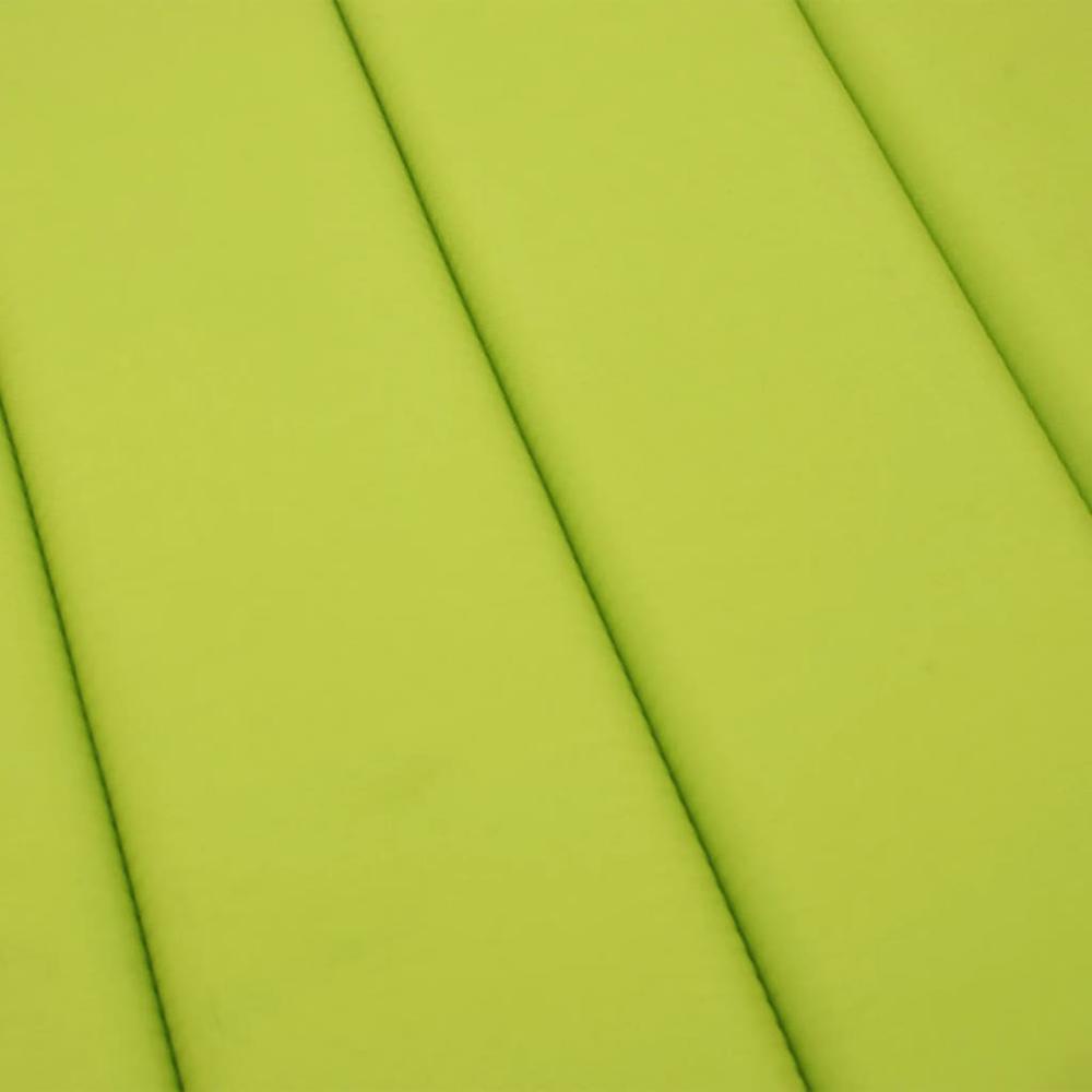 Sun Lounger Cushion Bright Green 78.7"x27.6"x1.2" Fabric. Picture 6
