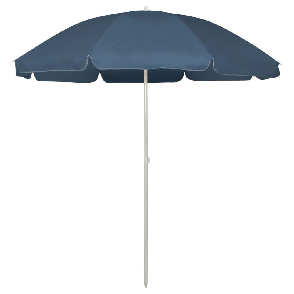 vidaXL Beach Umbrella Blue 94.5" 4704. Picture 1