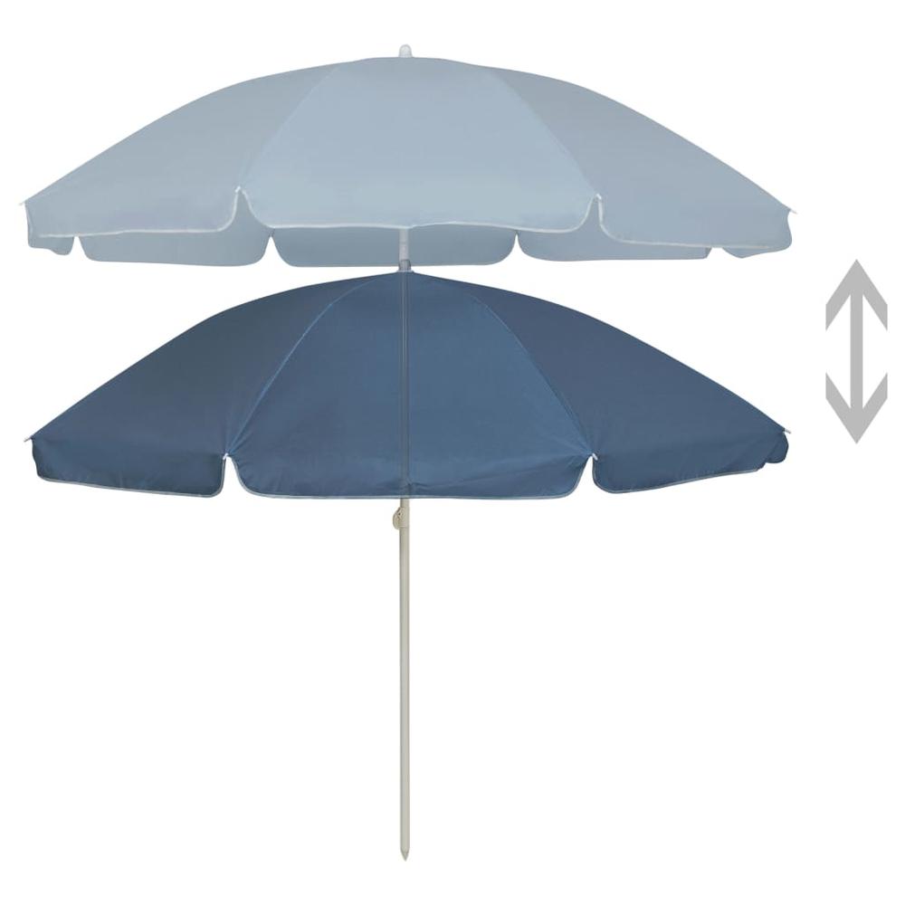 vidaXL Beach Umbrella Blue 94.5" 4704. Picture 3