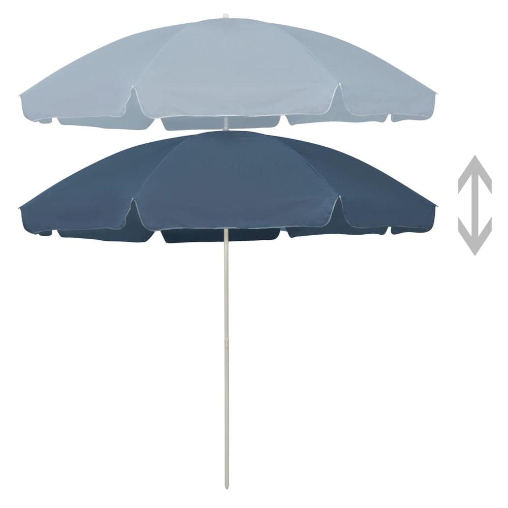 vidaXL Beach Umbrella Blue 118.1" 4708. Picture 3