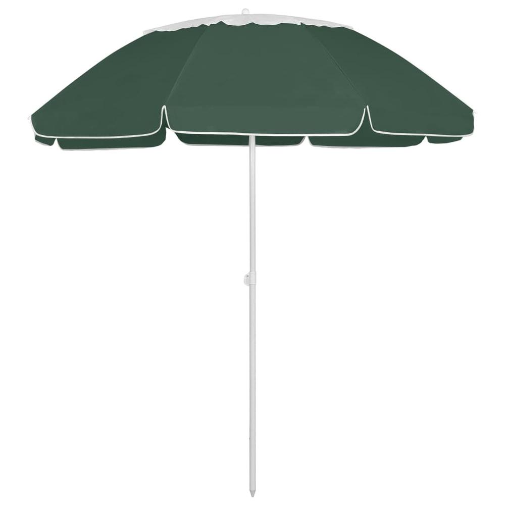 vidaXL Beach Umbrella Green 118.1" 4717. Picture 1