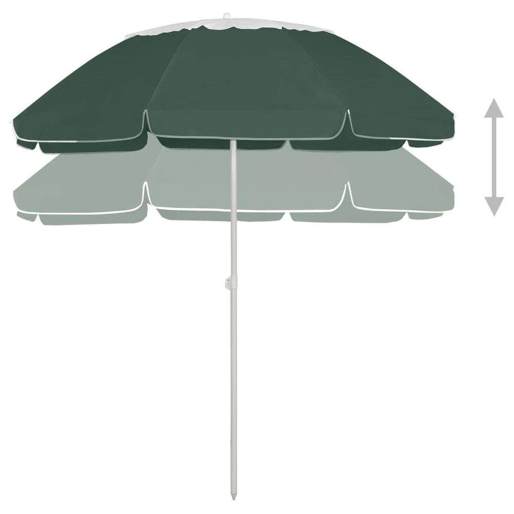 vidaXL Beach Umbrella Green 118.1" 4717. Picture 4