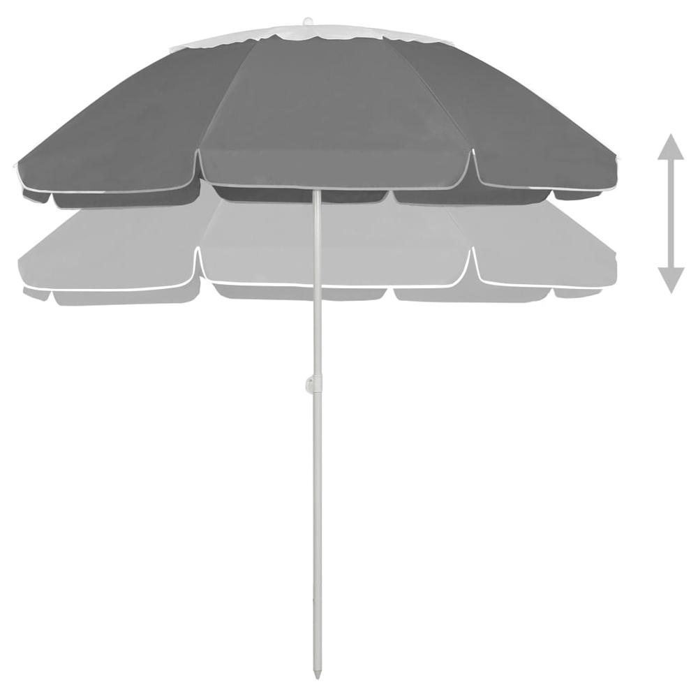 vidaXL Beach Umbrella Anthracite 118.1" 4718. Picture 4