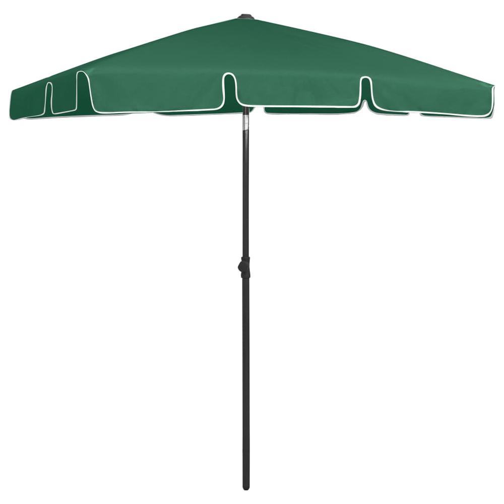 vidaXL Beach Umbrella Green 70.9"x47.2" 4720. Picture 1