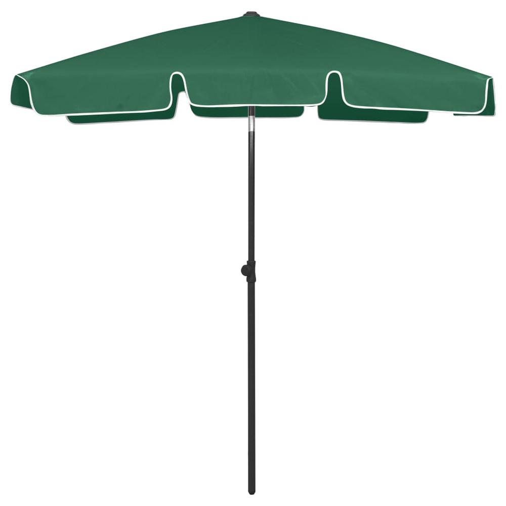 vidaXL Beach Umbrella Green 70.9"x47.2" 4720. Picture 4