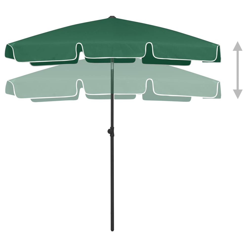 vidaXL Beach Umbrella Green 70.9"x47.2" 4720. Picture 5