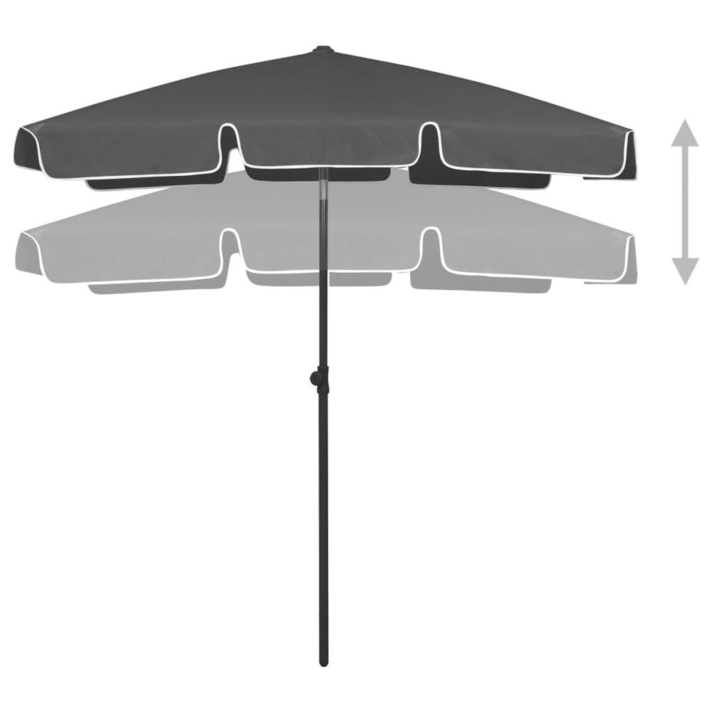 vidaXL Beach Umbrella Anthracite 70.9"x47.2" 4721. Picture 5
