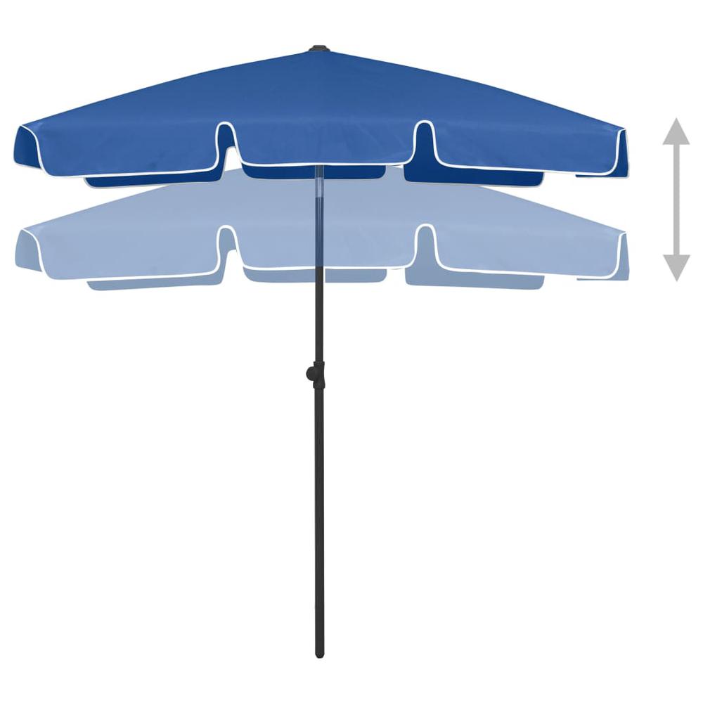 vidaXL Beach Umbrella Azure Blue 70.9"x47.2" 4726. Picture 5