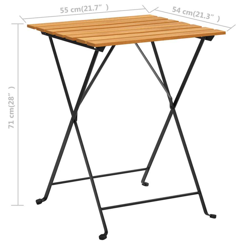 vidaXL Bistro Table 21.7"x21.3"x28" Solid Acacia Wood 3158. Picture 8