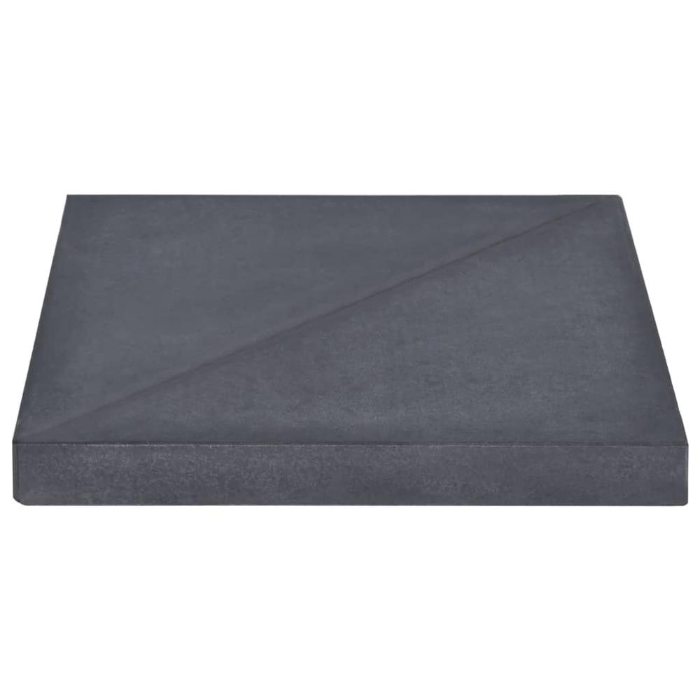 vidaXL Umbrella Base Black 18.5"x18.5"x1.9" Granite 3670. Picture 2