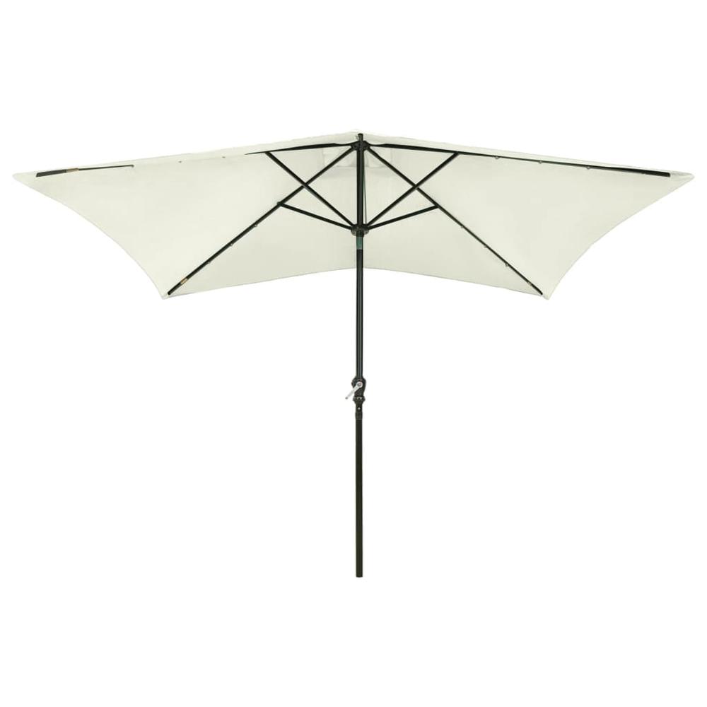 Parasol with LEDs and Steel Pole Sand 6.6'x9.8'. Picture 1