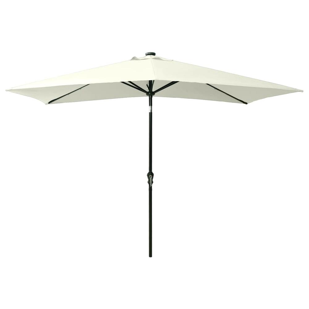 Parasol with LEDs and Steel Pole Sand 6.6'x9.8'. Picture 2