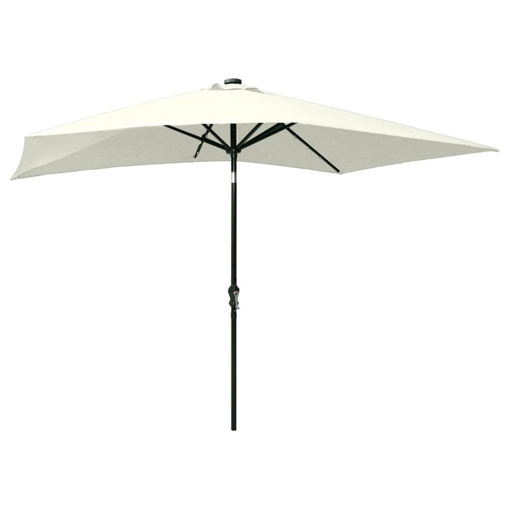 Parasol with LEDs and Steel Pole Sand 6.6'x9.8'. Picture 3