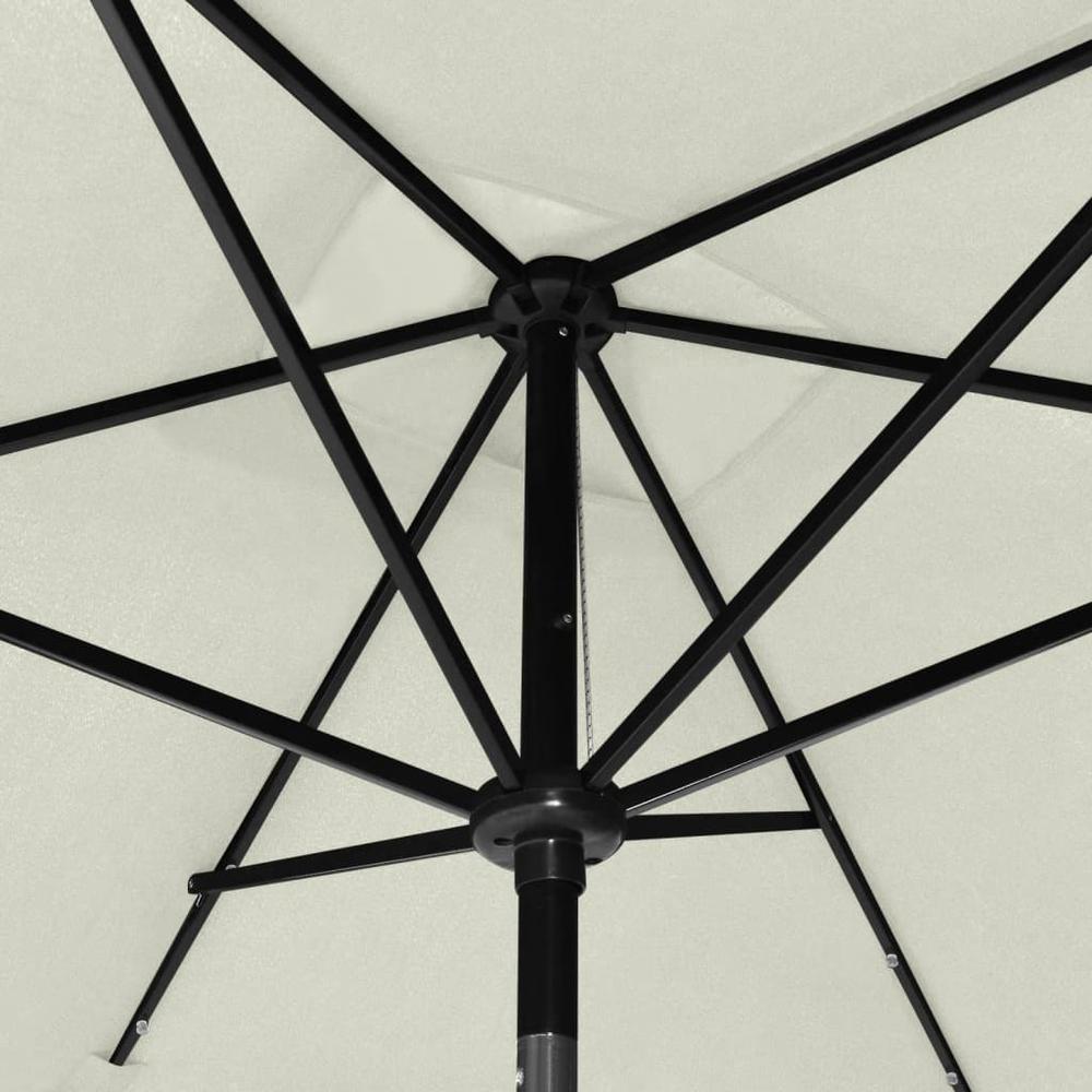 Parasol with LEDs and Steel Pole Sand 6.6'x9.8'. Picture 6