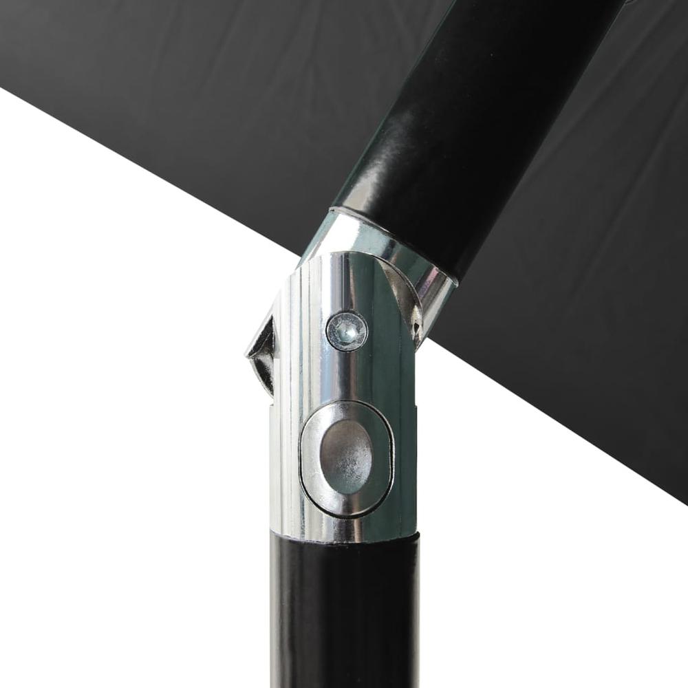 Parasol with LEDs and Steel Pole Anthracite 6.6'x9.8'. Picture 6