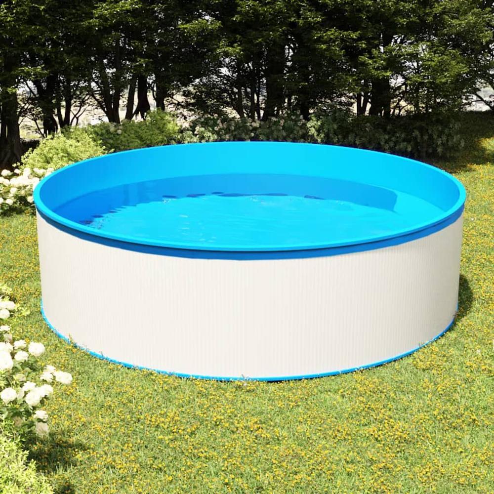 Splasher Pool 137.8"x35.4" White. Picture 6