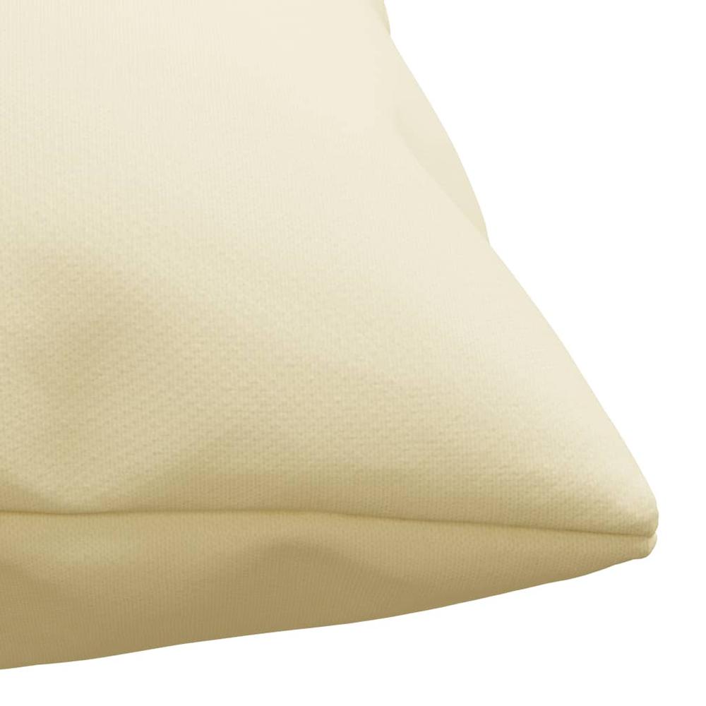 vidaXL Throw Pillows 4 pcs Cream 19.7"x19.7" Fabric. Picture 5