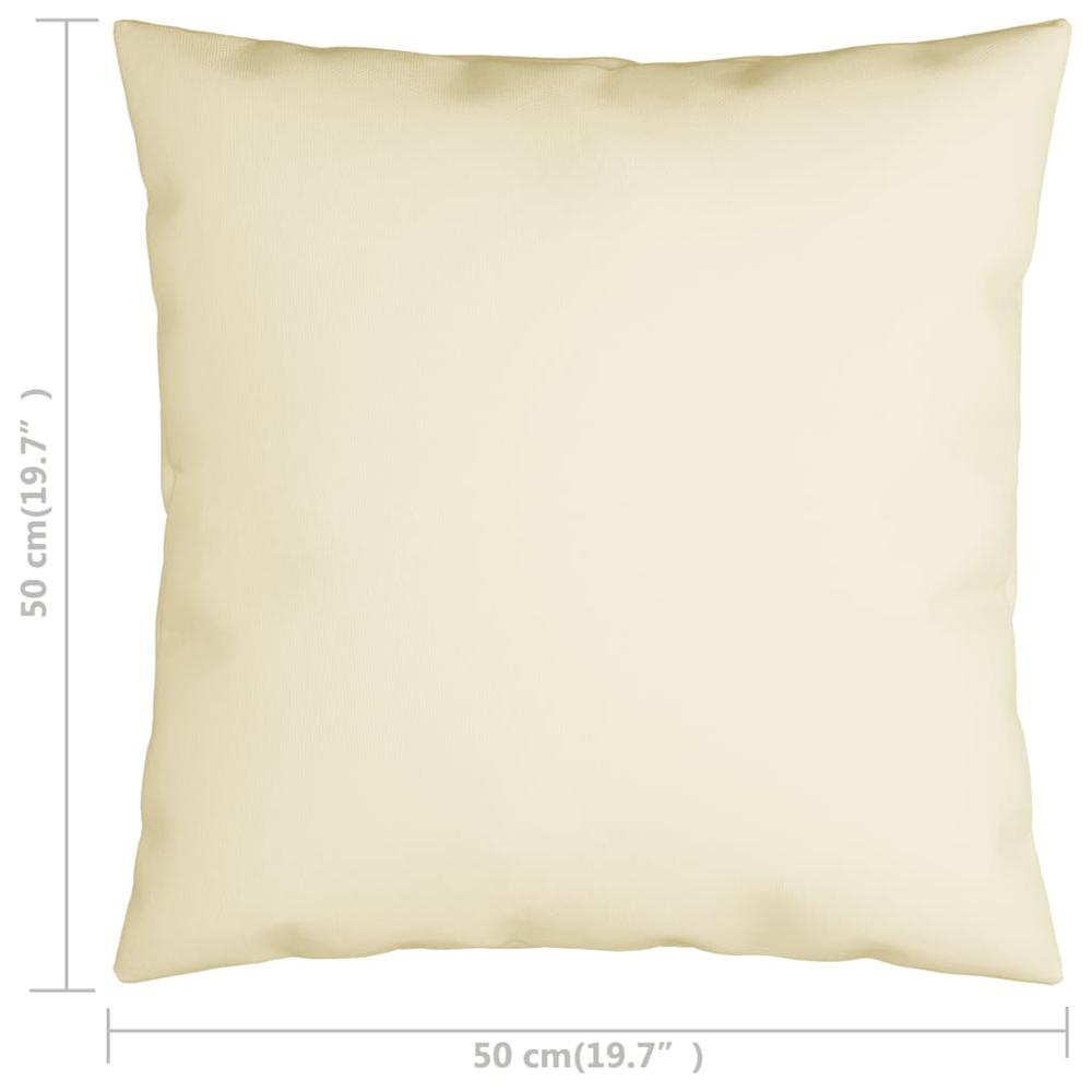 vidaXL Throw Pillows 4 pcs Cream 19.7"x19.7" Fabric. Picture 6