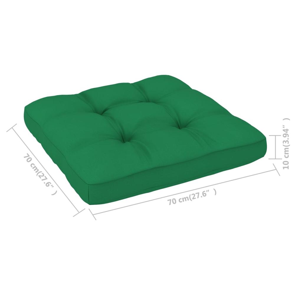 vidaXL Pallet Sofa Cushion Green 27.6"x27.6"x3.9". Picture 5