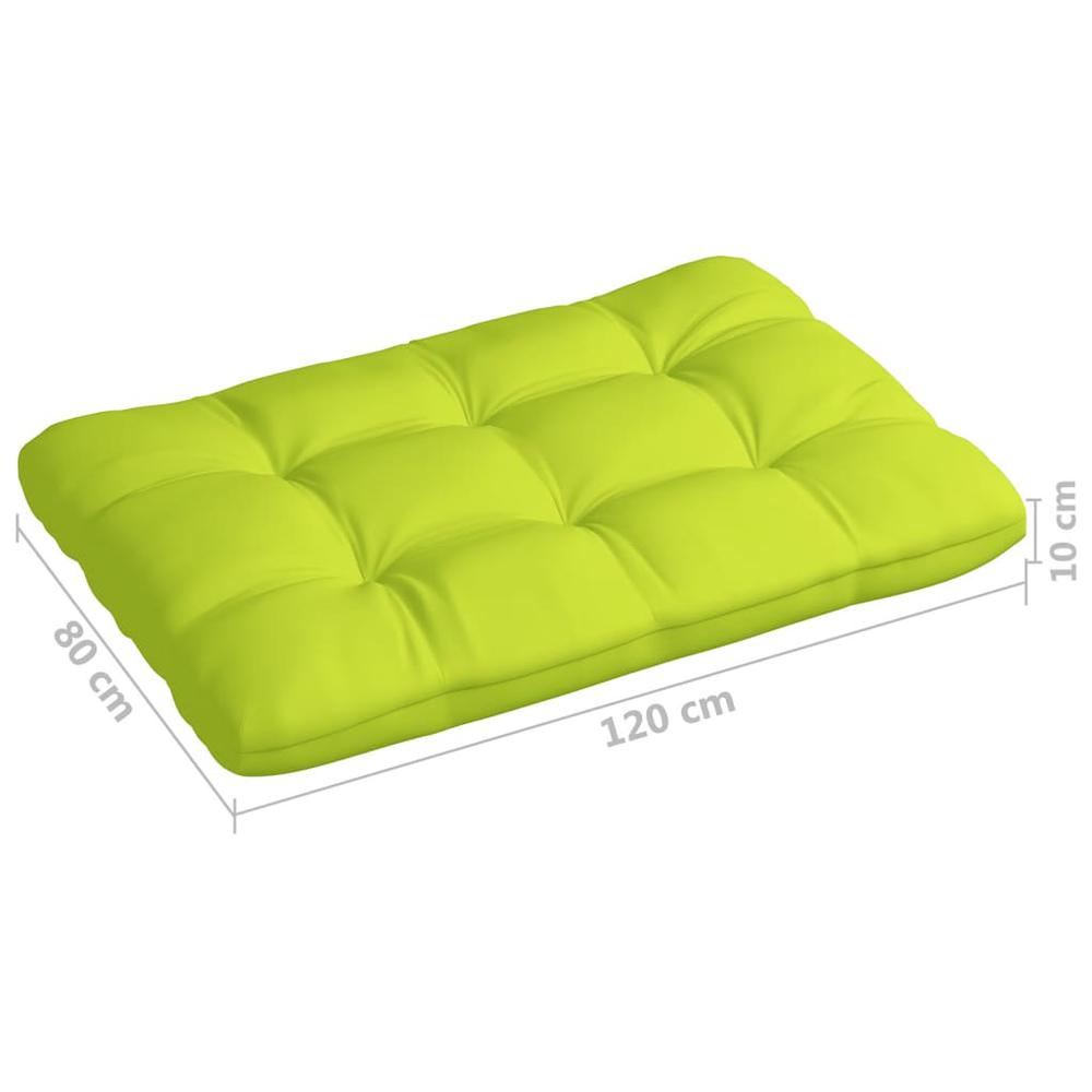vidaXL Pallet Sofa Cushion Bright Green 47.2"x31.5"x3.9". Picture 5
