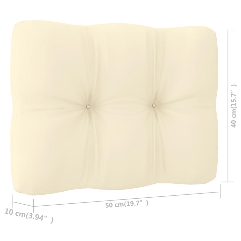 vidaXL Pallet Sofa Cushions 2 pcs Cream, 314485. Picture 10
