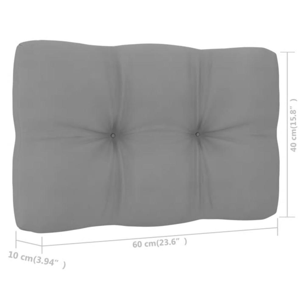 vidaXL Pallet Sofa Cushions 2 pcs Gray, 314499. Picture 10