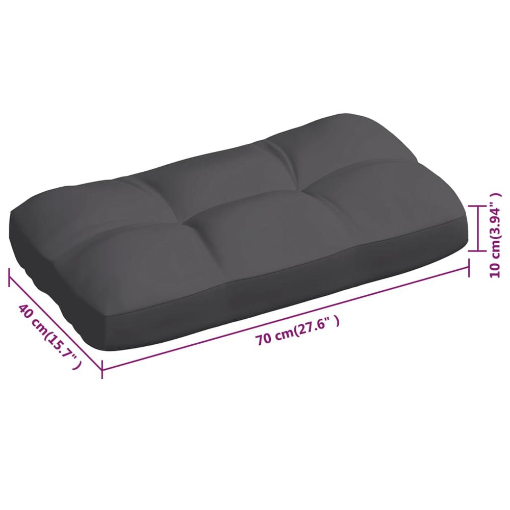 vidaXL Pallet Sofa Cushions 3 pcs Anthracite. Picture 8