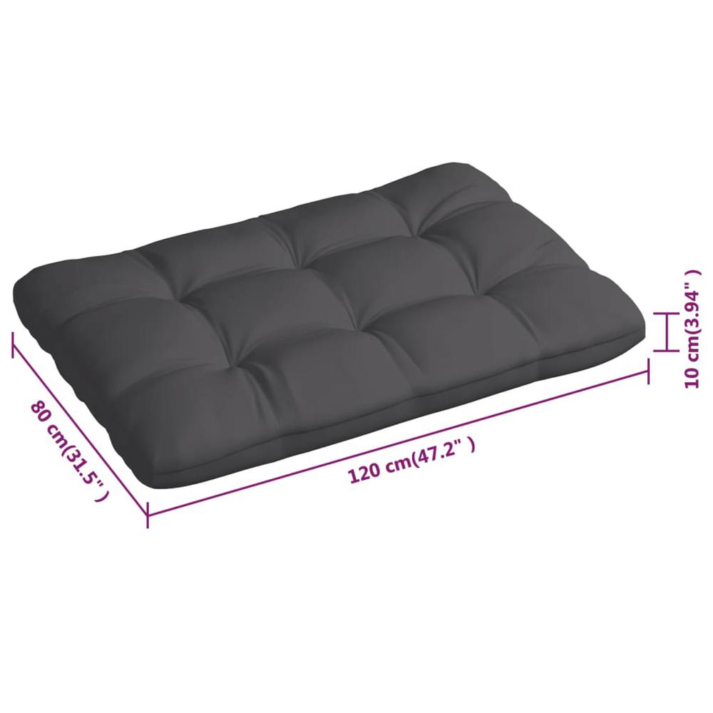 vidaXL Pallet Sofa Cushions 3 pcs Anthracite. Picture 9