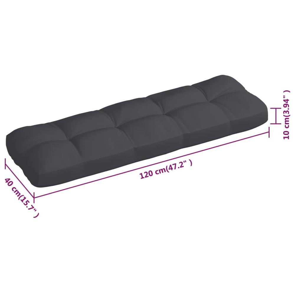 vidaXL Pallet Sofa Cushions 3 pcs Anthracite. Picture 10