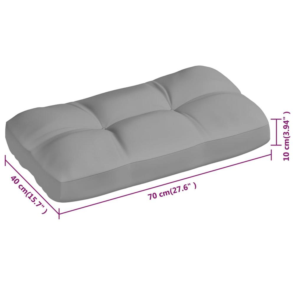 vidaXL Pallet Sofa Cushions 3 pcs Gray, 314559. Picture 8