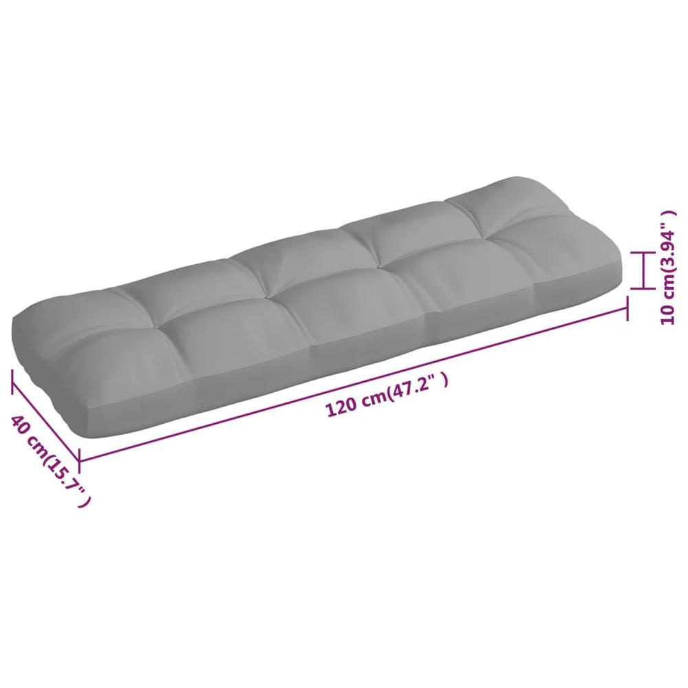 vidaXL Pallet Sofa Cushions 3 pcs Gray, 314559. Picture 10
