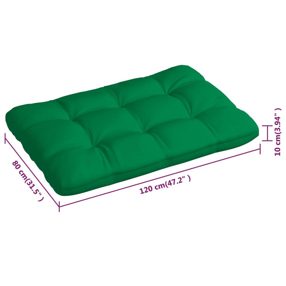 vidaXL Pallet Sofa Cushions 3 pcs Green, 314563. Picture 9