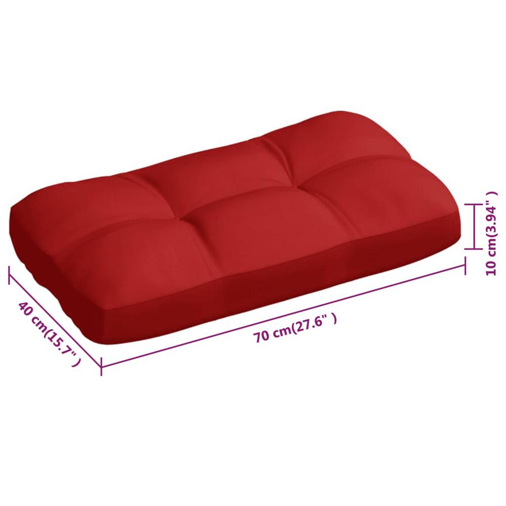 vidaXL Pallet Sofa Cushions 3 pcs Red, 314564. Picture 8