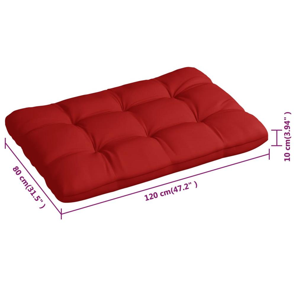 vidaXL Pallet Sofa Cushions 3 pcs Red, 314564. Picture 9