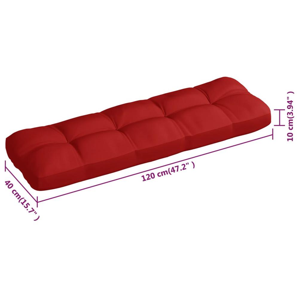 vidaXL Pallet Sofa Cushions 3 pcs Red, 314564. Picture 10