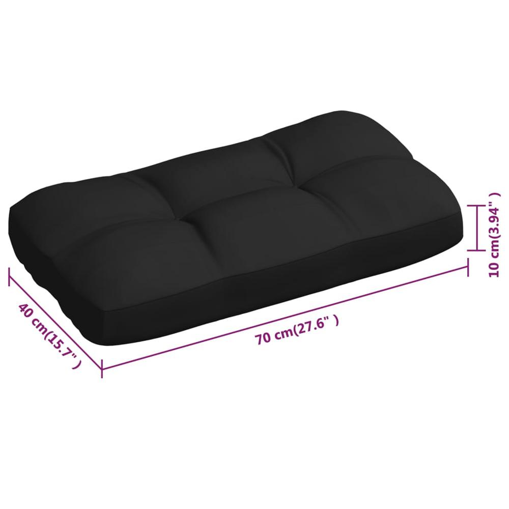 vidaXL Pallet Sofa Cushions 3 pcs Black, 314565. Picture 8
