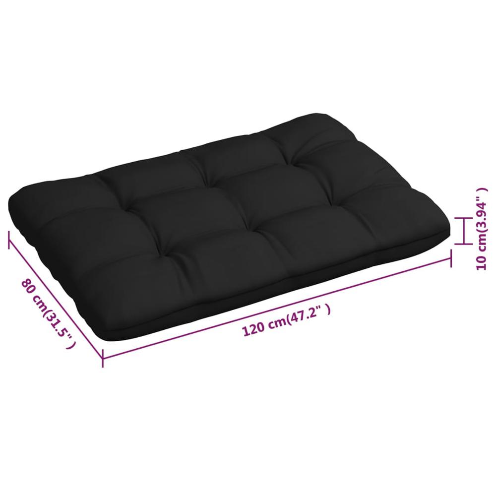 vidaXL Pallet Sofa Cushions 3 pcs Black, 314565. Picture 9