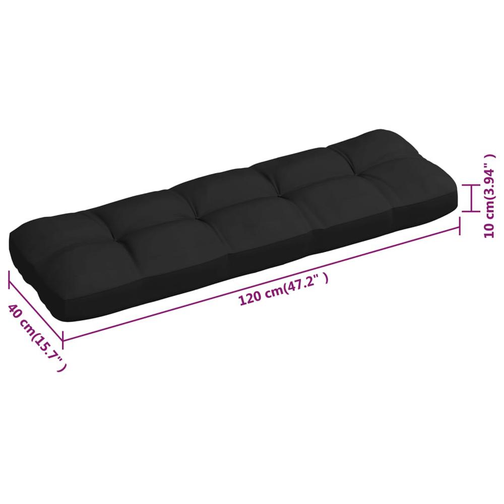 vidaXL Pallet Sofa Cushions 3 pcs Black, 314565. Picture 10