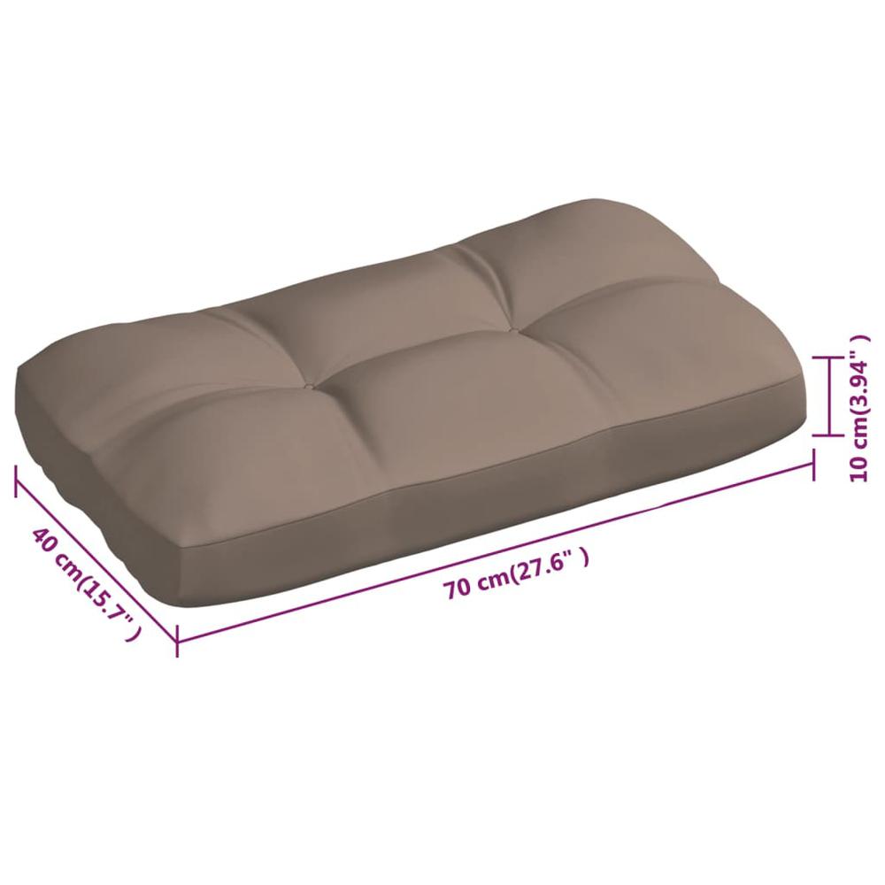 vidaXL Pallet Sofa Cushions 3 pcs Taupe, 314566. Picture 7