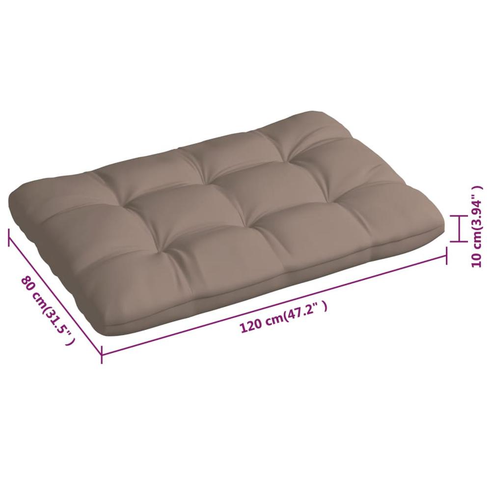 vidaXL Pallet Sofa Cushions 3 pcs Taupe, 314566. Picture 8