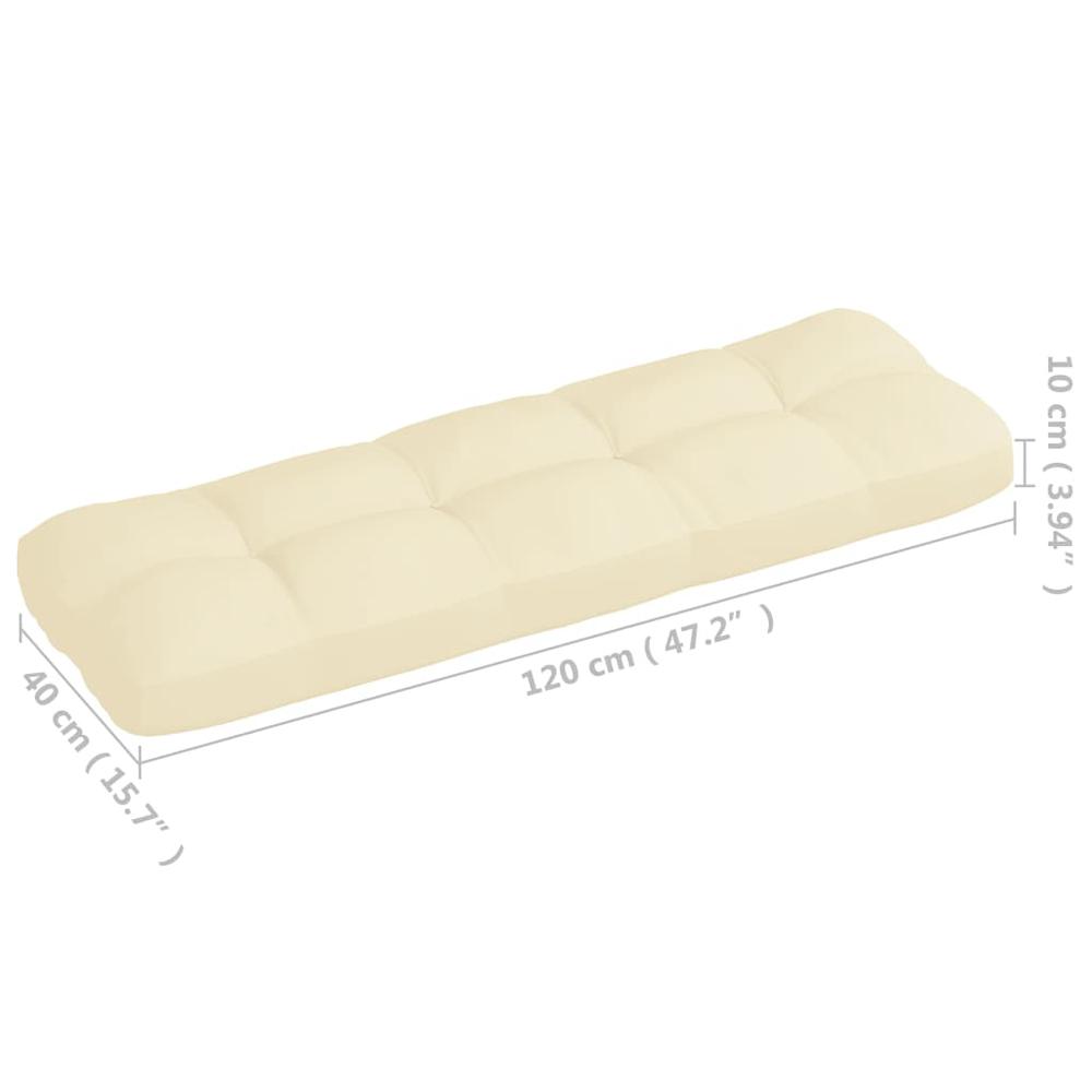 vidaXL Pallet Sofa Cushions 5 pcs Cream. Picture 9